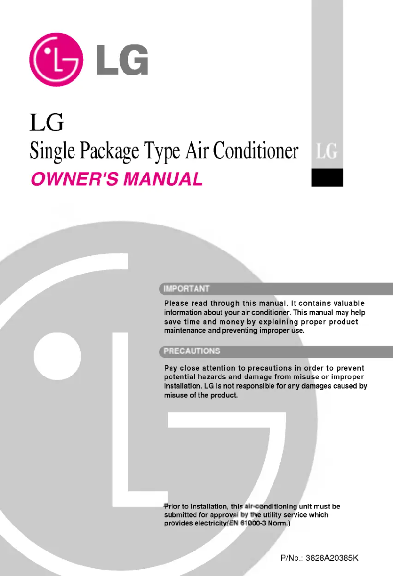 Page 1 of the manual User Manual LG LK-C0368HA0