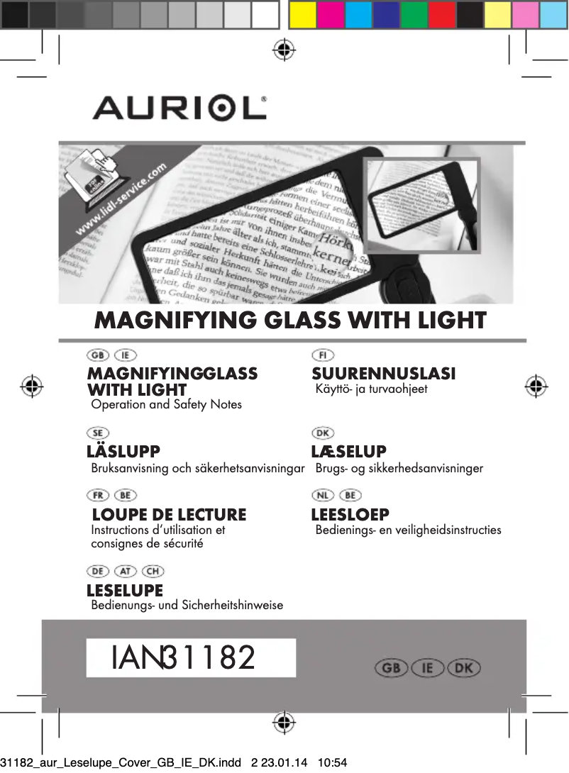 Page 1 of the manual User Manual Auriol IAN 31182