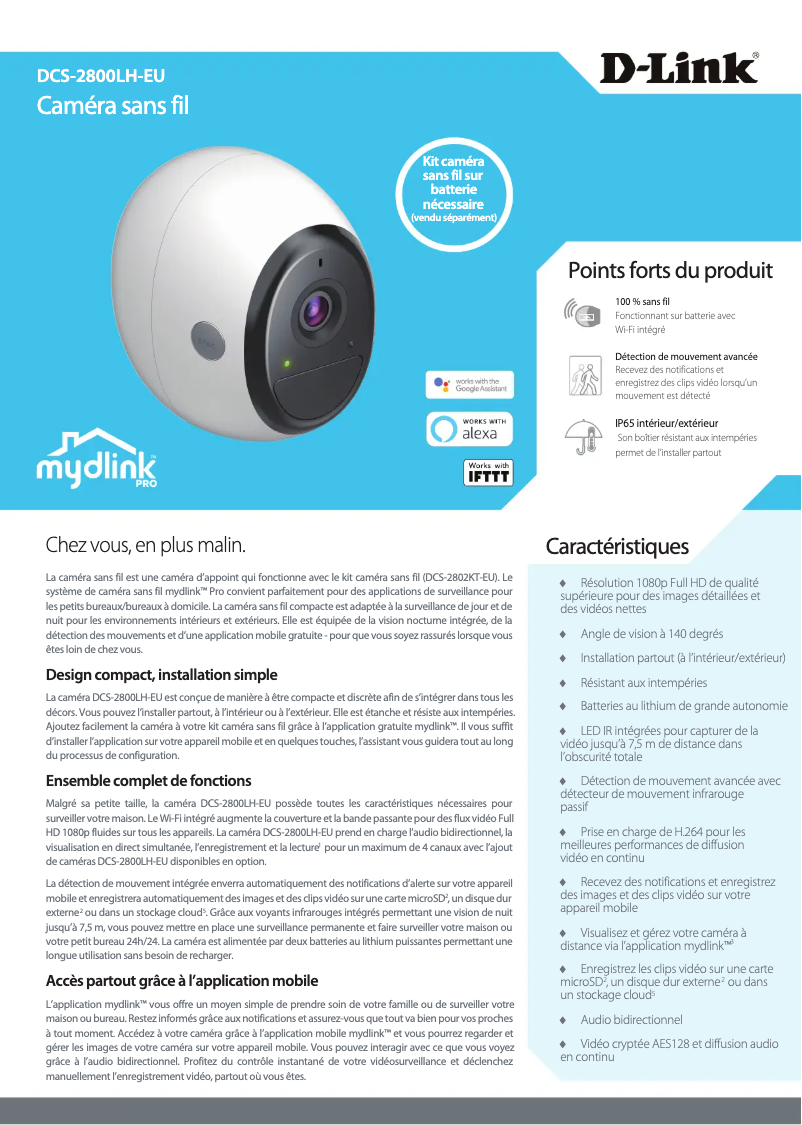 First page image of the manual for DCS-2800LH