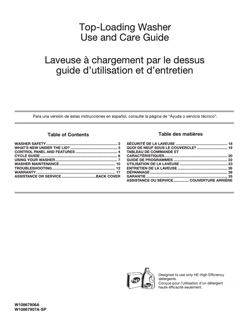 Image de la première page du manuel de l'appareil RTW4516F