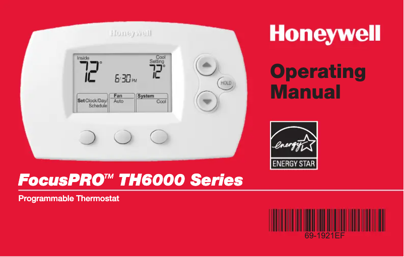 Page 1 of the manual User Manual Honeywell FocusPRO TH6000