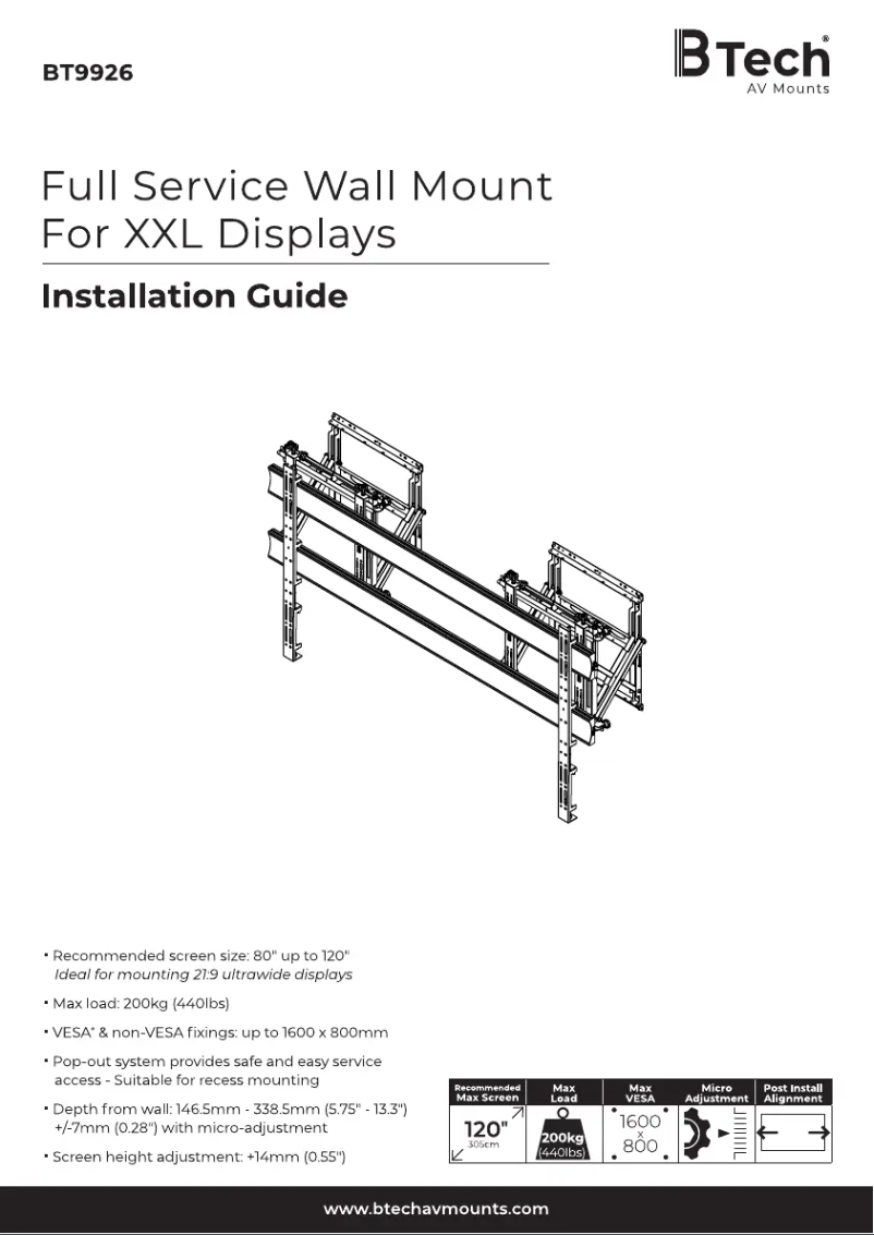 First page image of the manual for BT9926