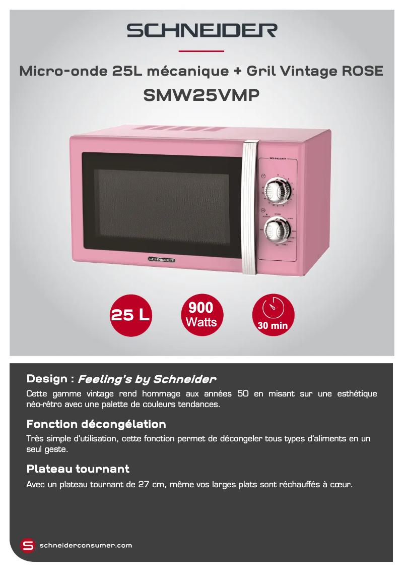 First page image of the manual for SMW25VMP