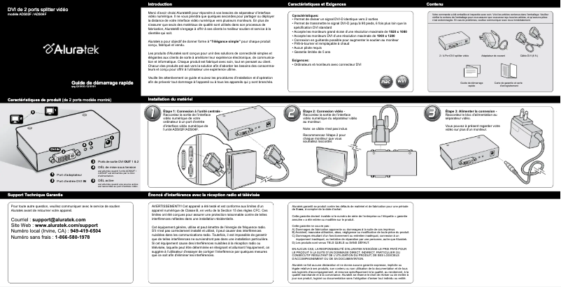 Page 1 of the manual User Manual Aluratek ADS02F