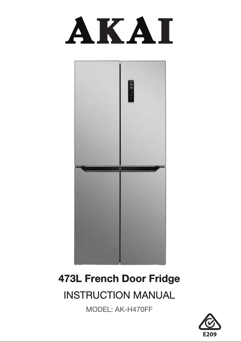 Page 1 of the manual User Manual AKAI AK-H470FF