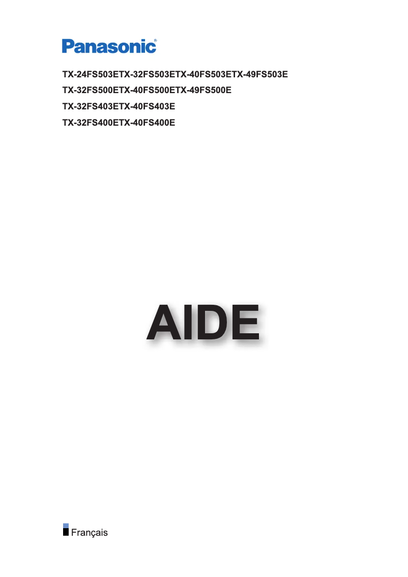 Page 1 of the manual User Manual Panasonic TX-40FS503E