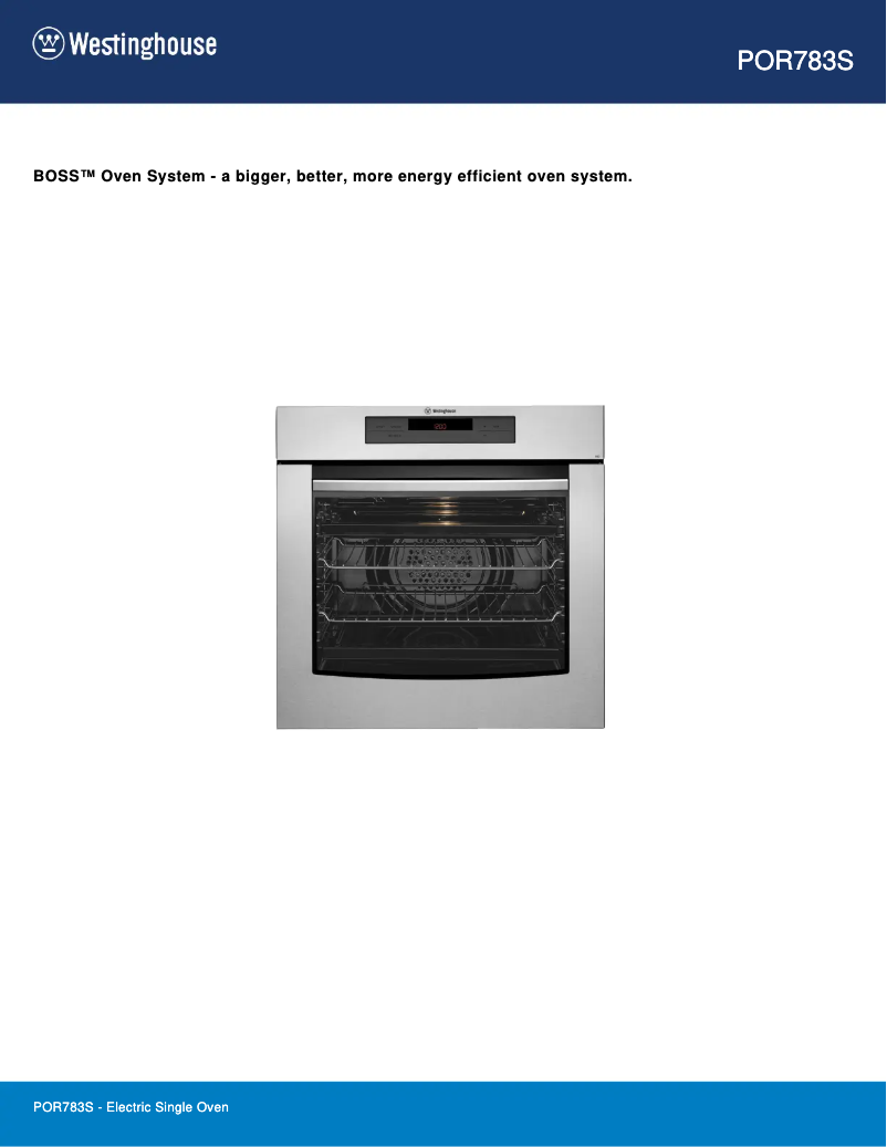 First page image of the manual for POR783S