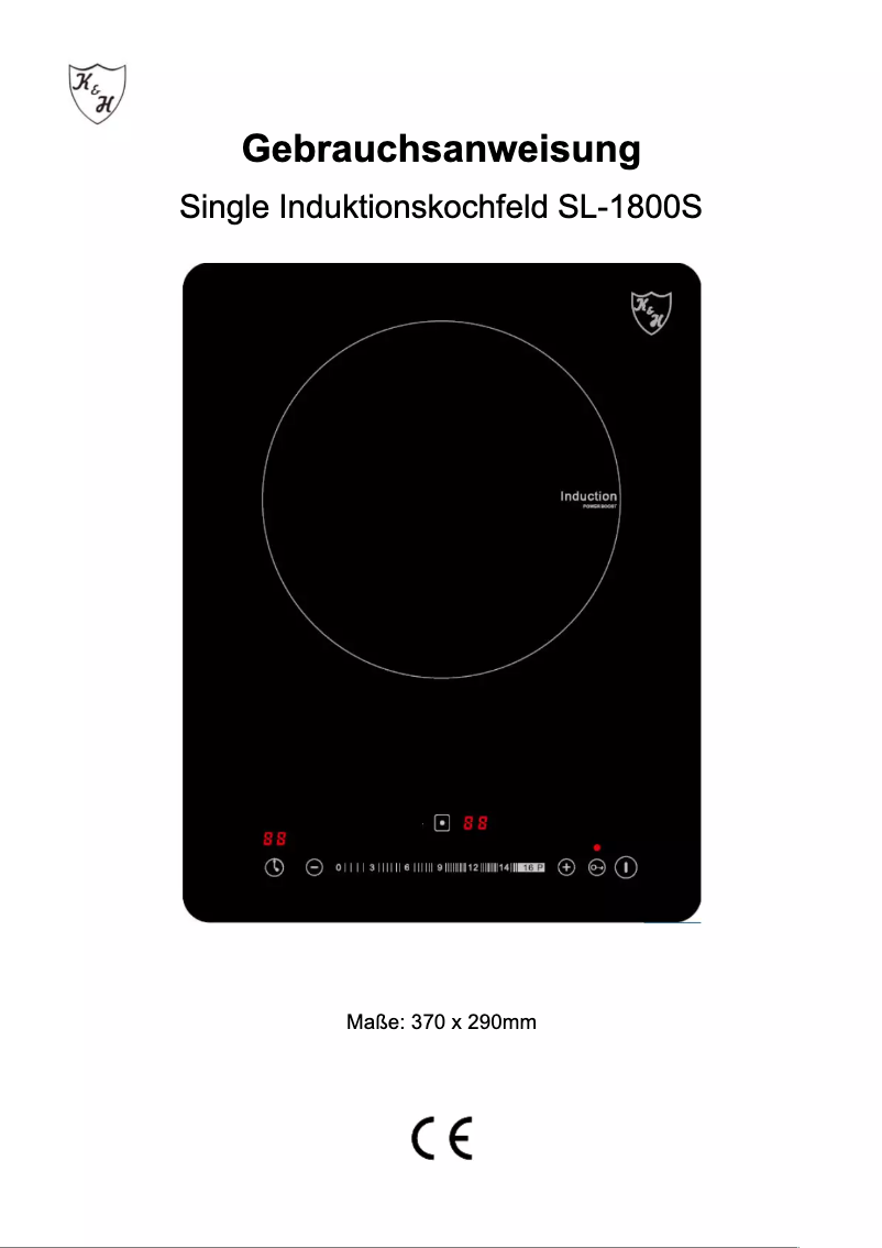 First page image of the manual for SL-1800S