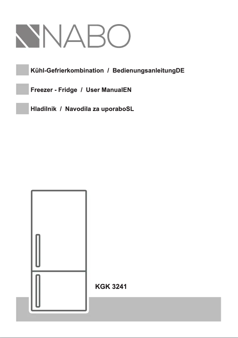 First page image of the manual for KGK 3241