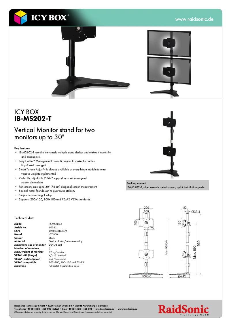 Page 1 of the manual User Manual Icy Box IB-MS202-T