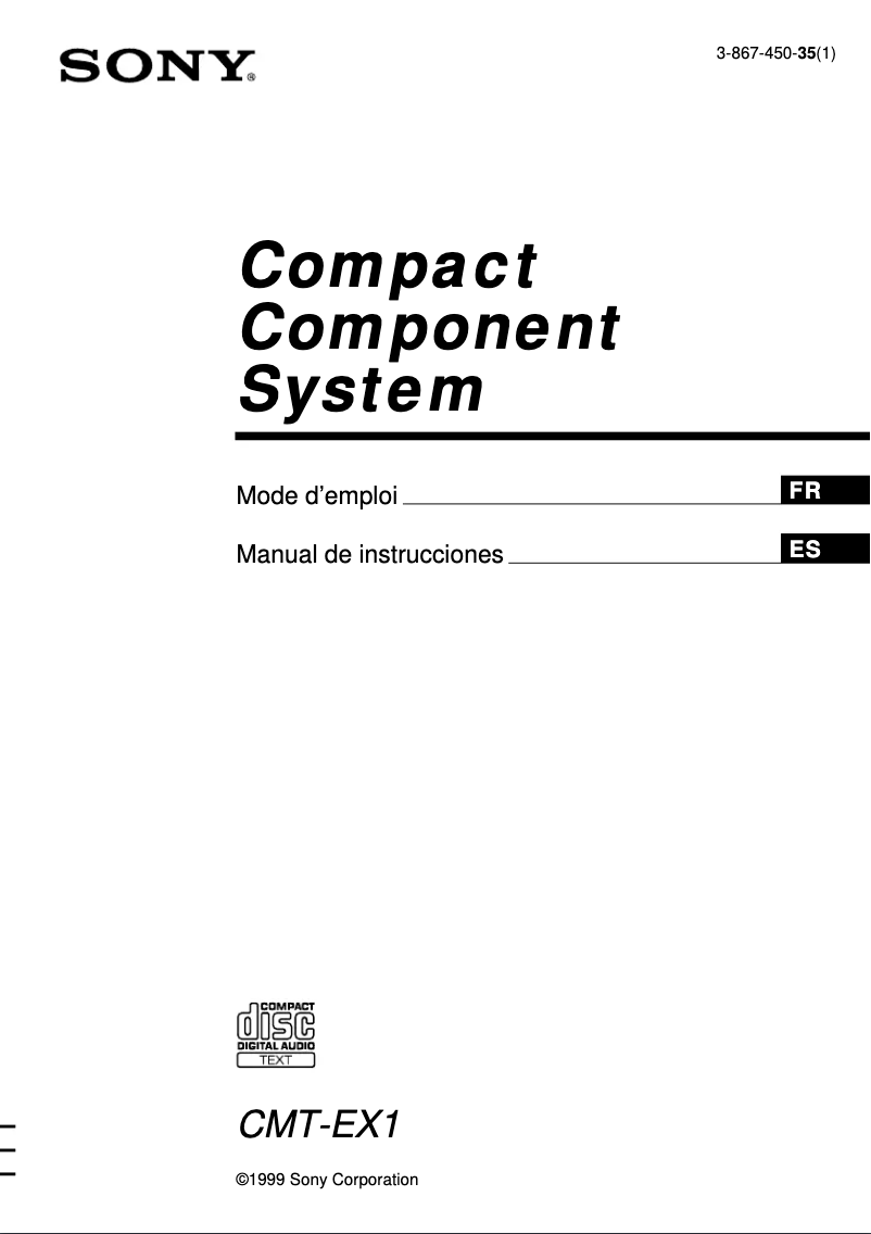 First page image of the manual for CMT-EX1