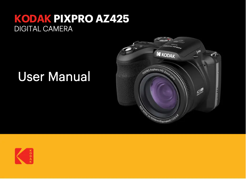 Page 1 of the manual User Manual Kodak PixPro AZ425