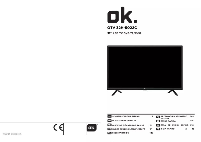 Page 1 of the manual User Manual OK OTV 32H-5022C