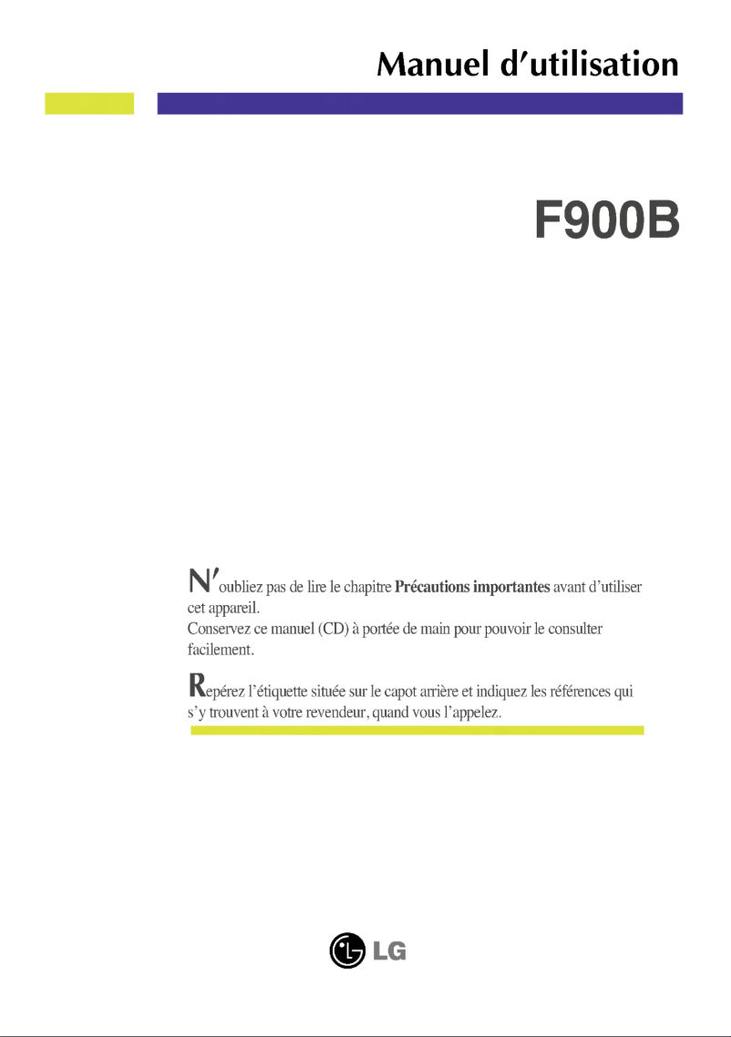 First page image of the manual for F900B