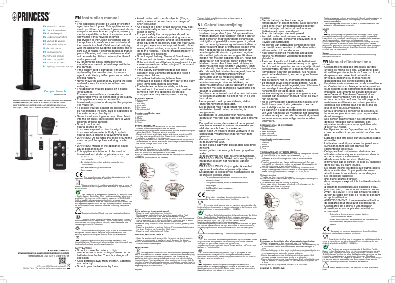 Page 1 of the manual User Manual Princess 350001