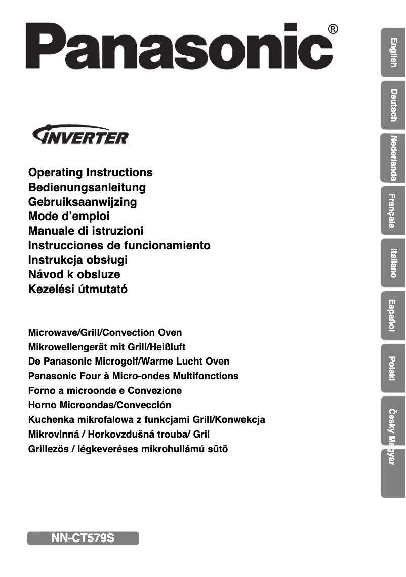First page image of the manual for NN-CT579S