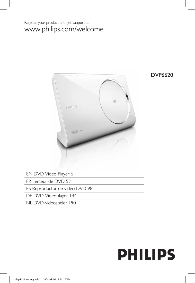 First page image of the manual for DVP6620