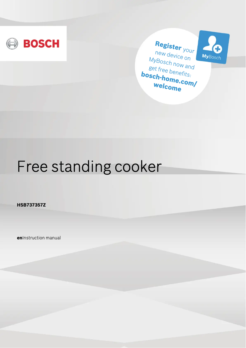 First page image of the manual for HSB737357Z