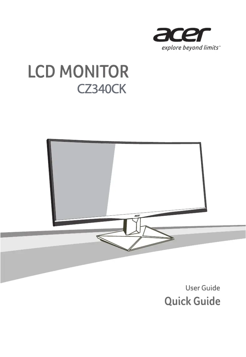 Page 1 of the manual Quick Start Guide Acer CZ340CKB