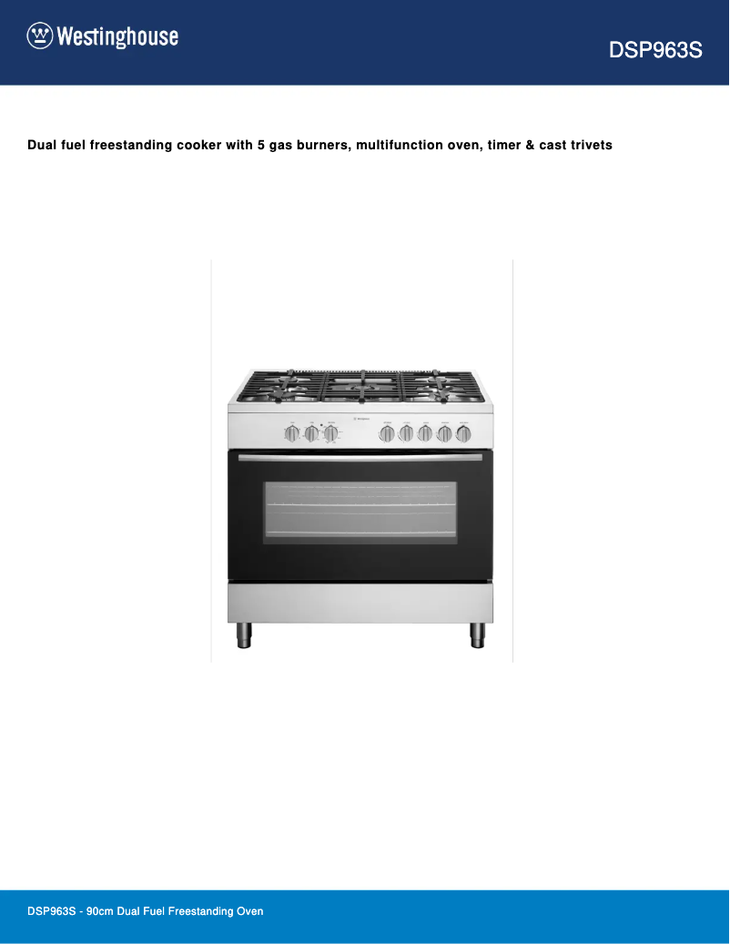 First page image of the manual for DSP963S