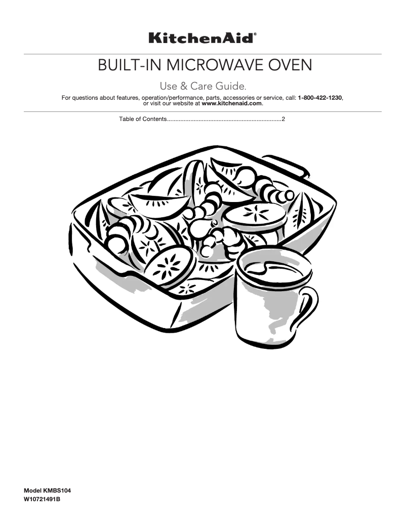 First page image of the manual for KMBS104ESS