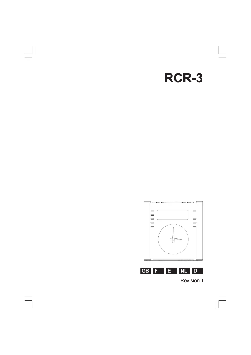 Page 1 of the manual User Manual Sangean RCR-3