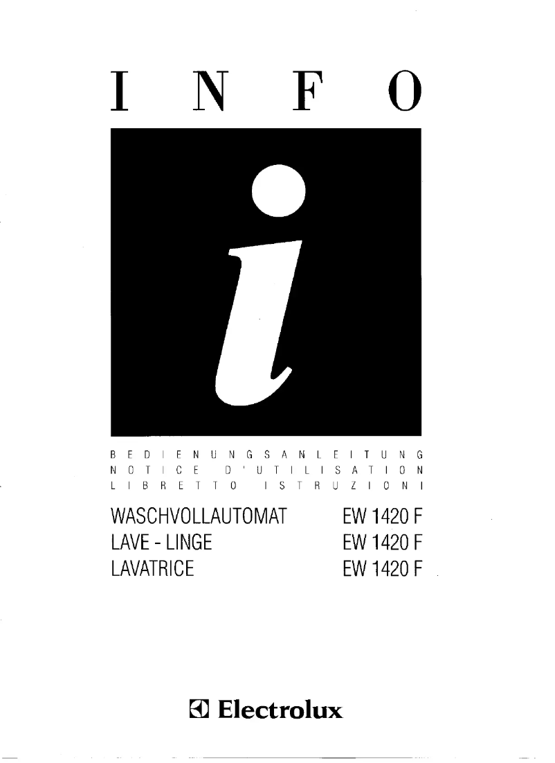 First page image of the manual for EW1420N