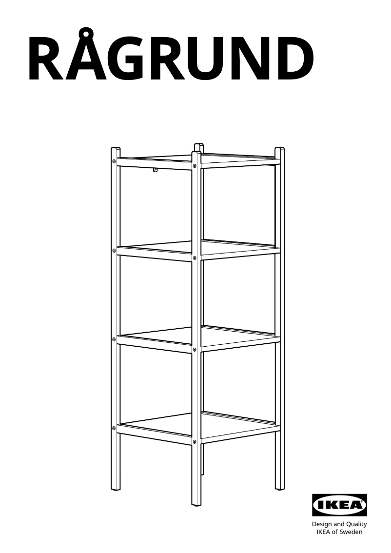 First page image of the manual for RÅGRUND 605.494.21