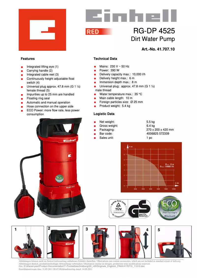 First page image of the manual for GE-DP 3925 ECO