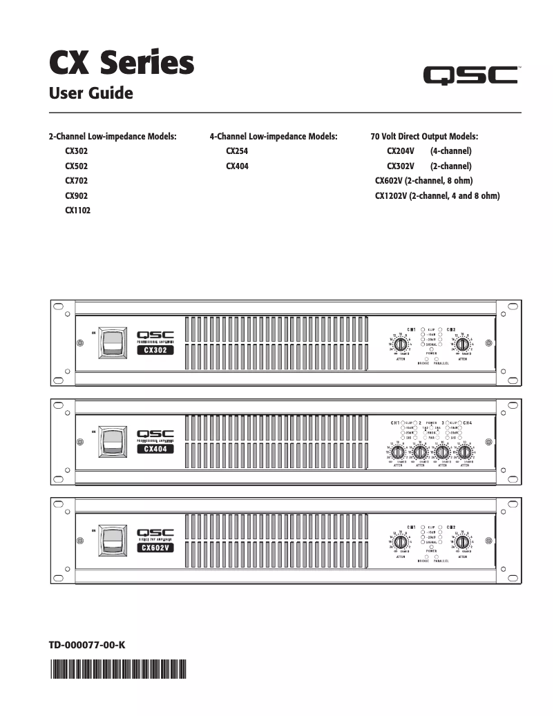 First page image of the manual for CX168