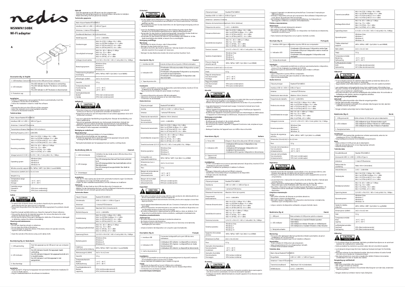 First page image of the manual for WSNWN150BK