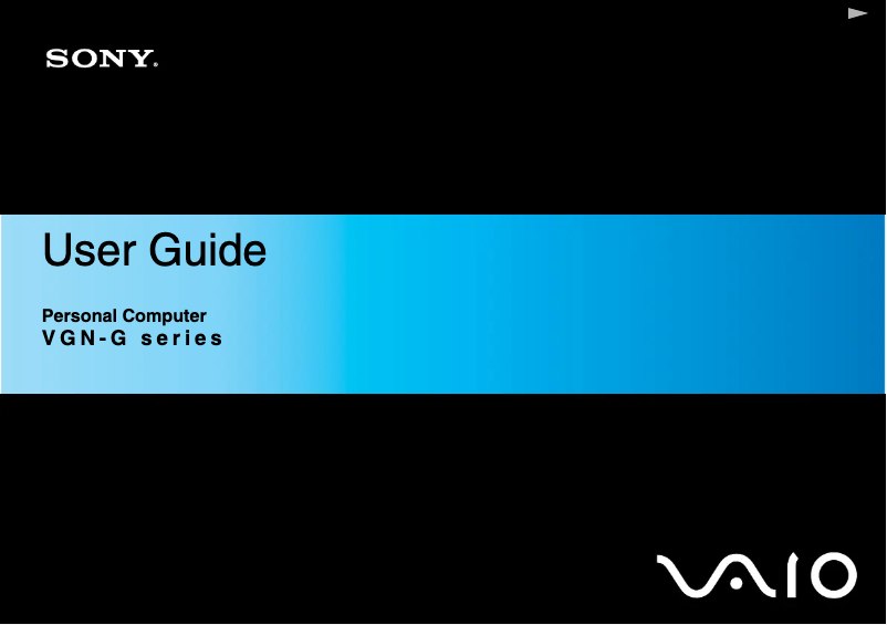 Page 1 of the manual User Manual Sony Vaio VGN-G11XRN