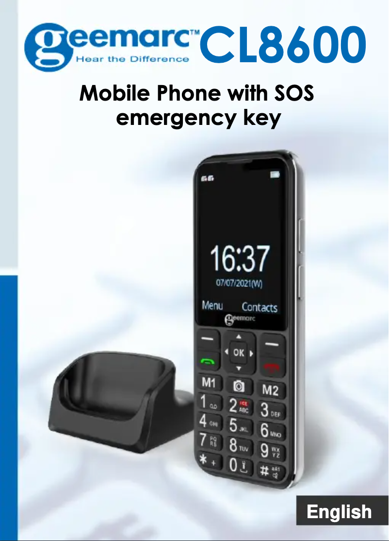 First page image of the manual for CL8600