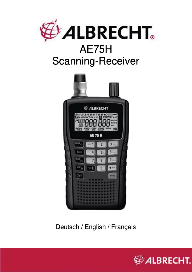 Page 1 of the manual User Manual Albrecht HAE75