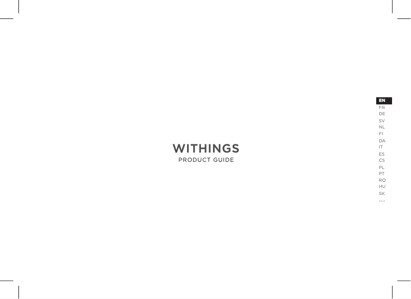 Page 1 of the manual User Manual Withings Body Scan