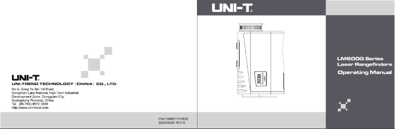Page 1 of the manual User Manual Uni-T LM600G