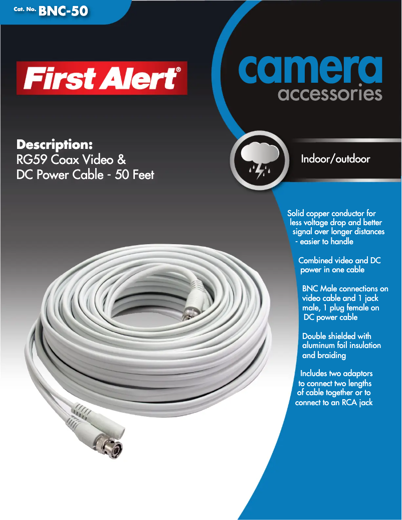 Page 1 of the manual User Manual First Alert BNC-50