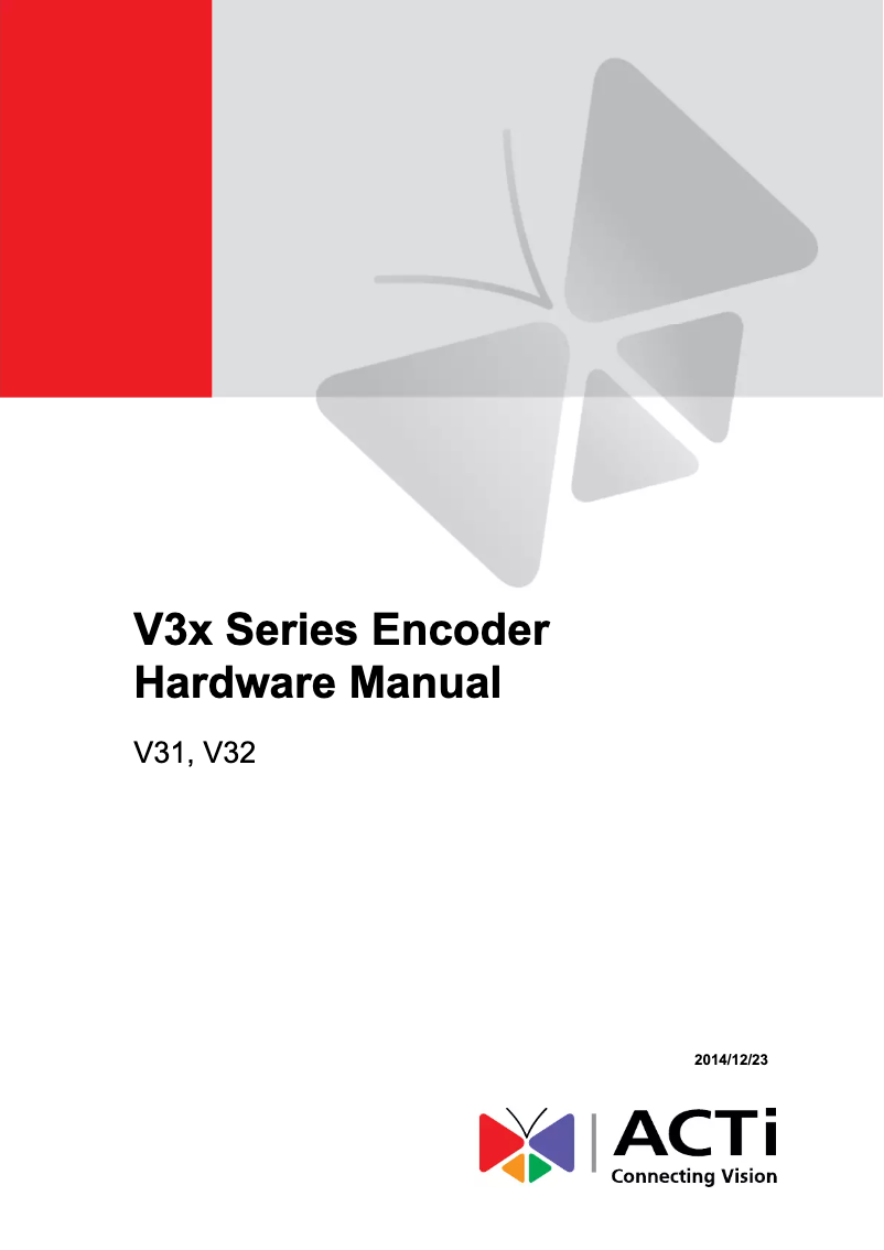 First page image of the manual for V31