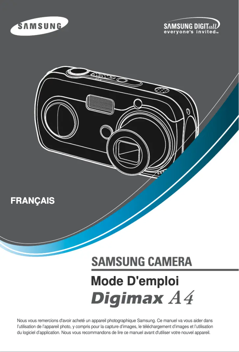 Page 1 of the manual User Manual Samsung DIGIMAX A4