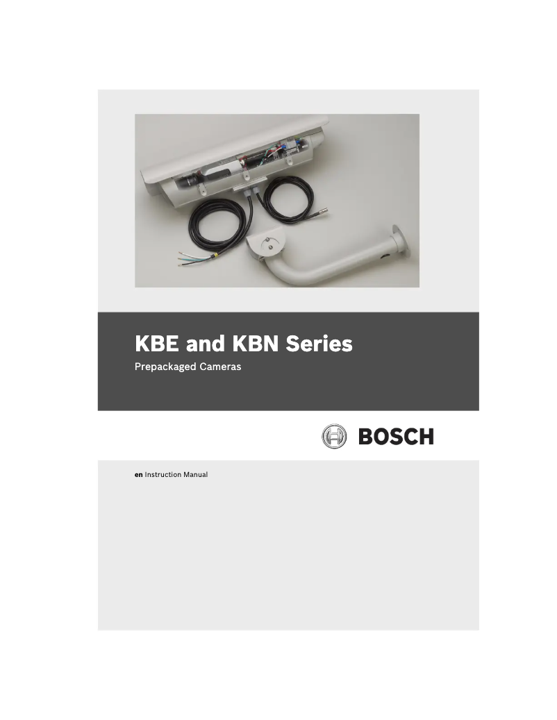 Page 1 of the manual User Manual Bosch Dinion KBE-455