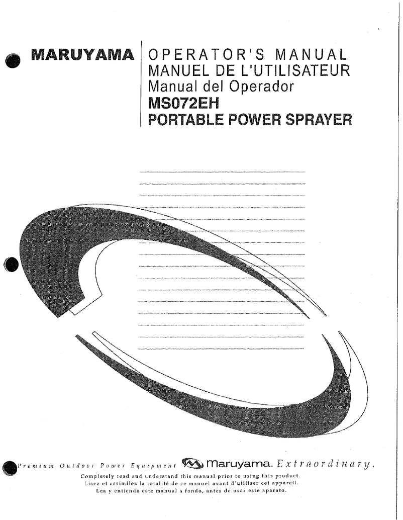 First page image of the manual for MS072EH