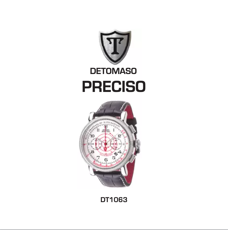 Page 1 of the manual User Manual Detomaso Preciso DT1063