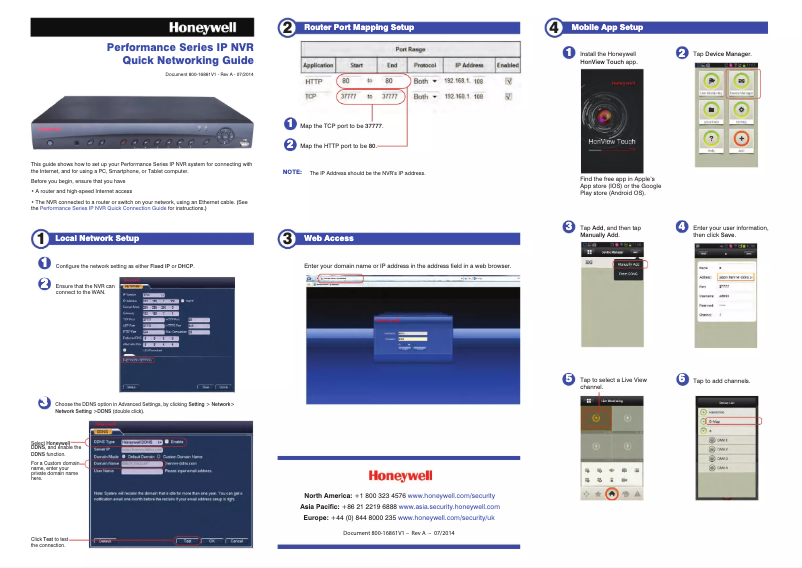 Page 1 of the manual User Manual Honeywell Performance HEN16131