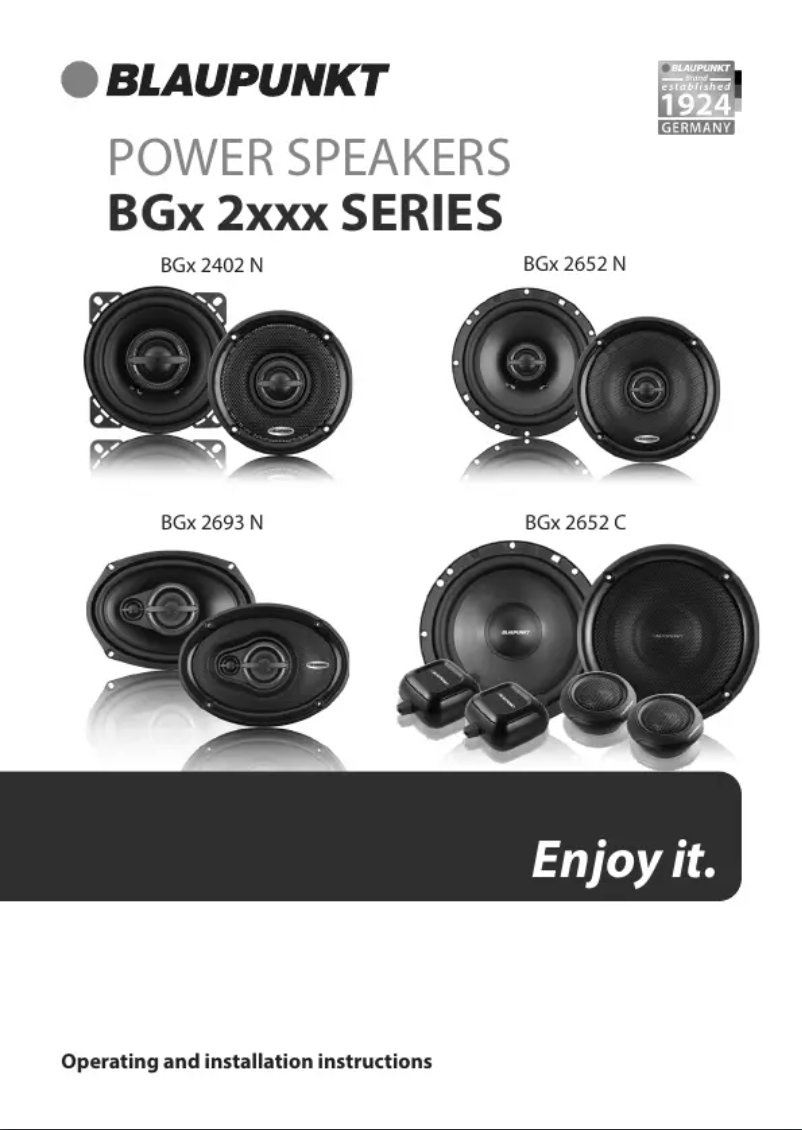 Image de la première page du manuel de l'appareil BGx 2652 N