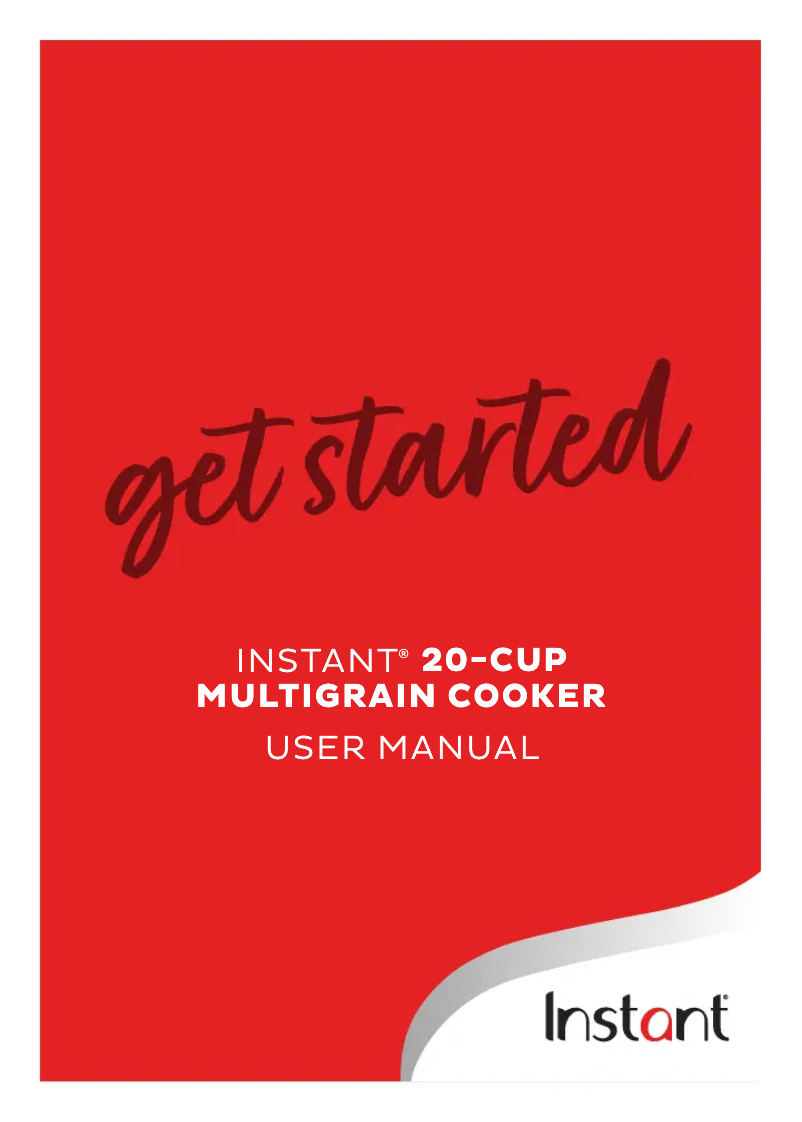 Page 1 of the manual User Manual Instant 20-Cup Multigrain Cooker