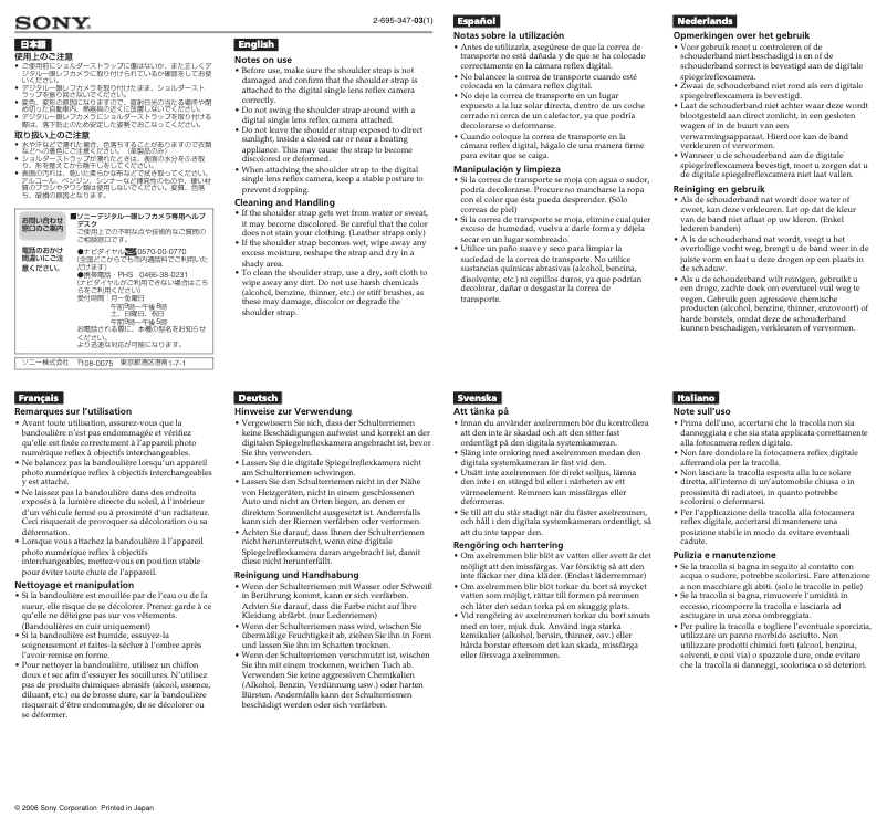 First page image of the manual for STP-SB1AM
