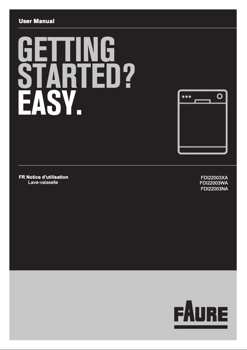 First page image of the manual for FDI22003WA