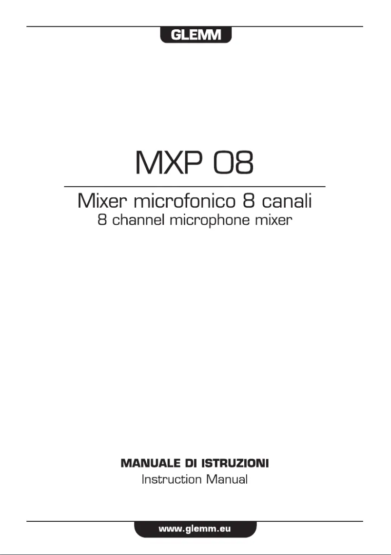 First page image of the manual for MXP 08