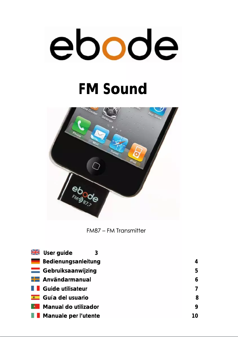 First page image of the manual for FM Sound