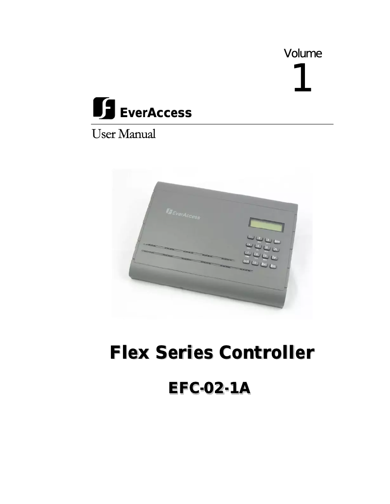 Page 1 of the manual User Manual EverFocus EFC-02-1A